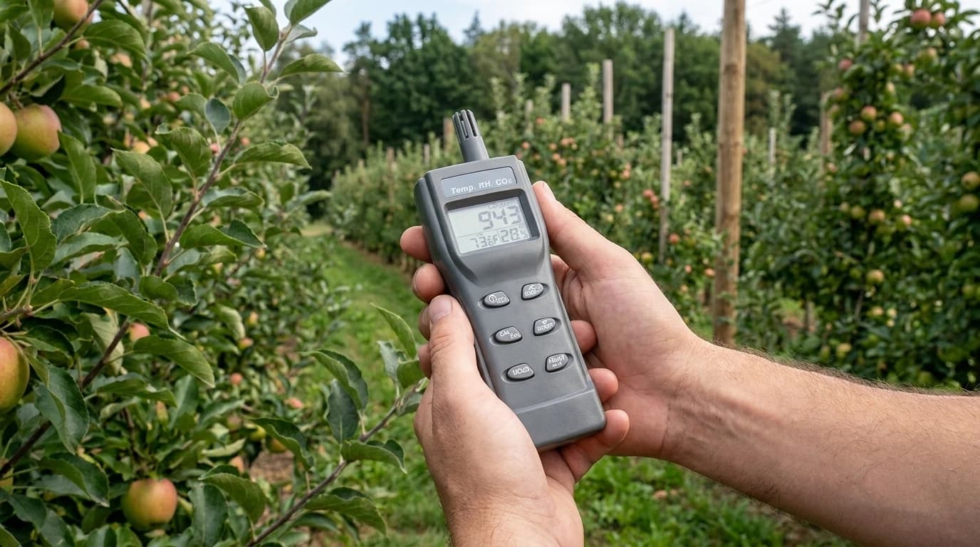 Ruční měřič teploty, vlhkosti a CO₂