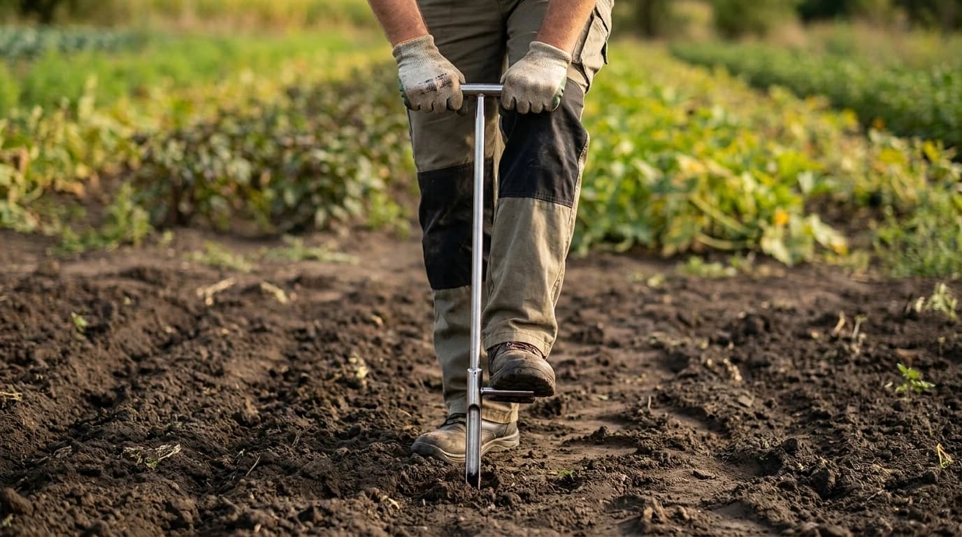 Zesílená půdní vzorkovací sonda se stupátkem, 0,9 m