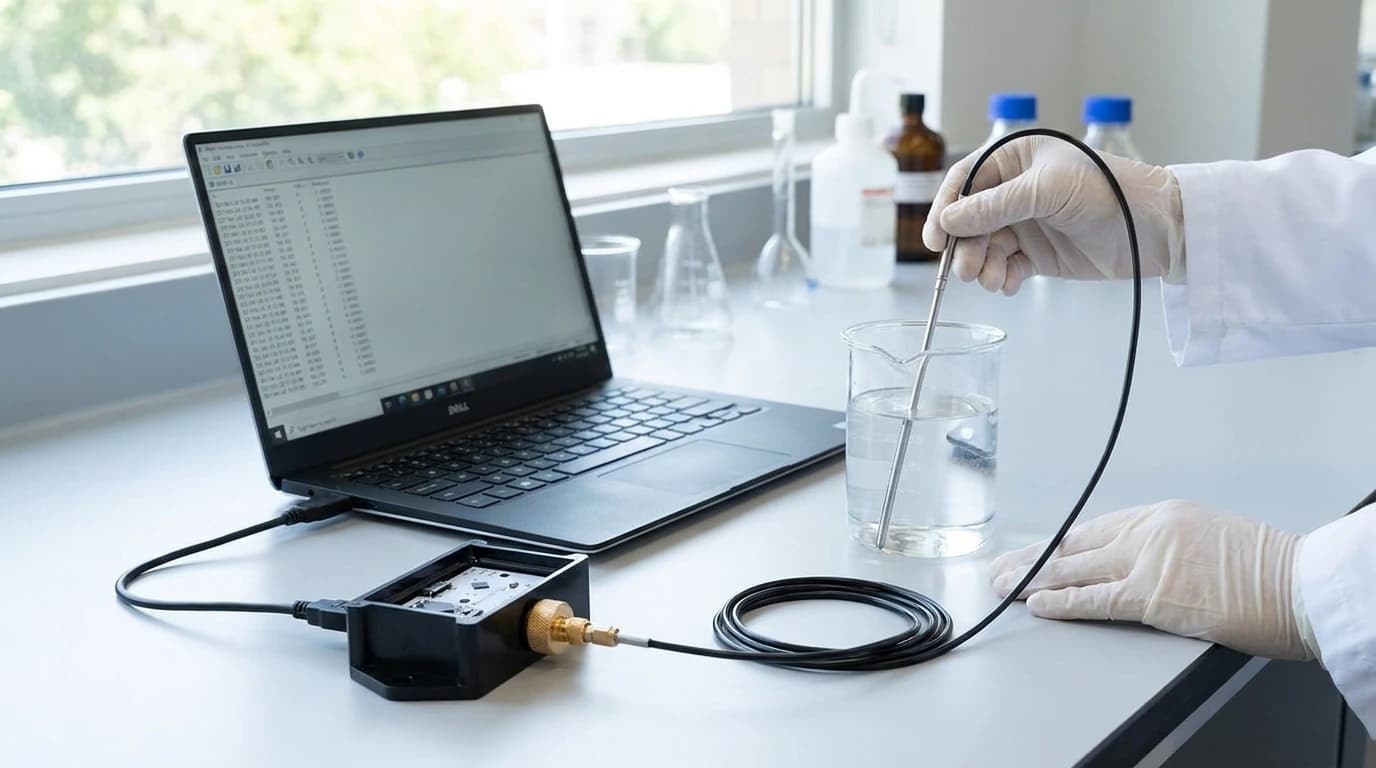 Laboratorní teploměr PT-1000 s USB
