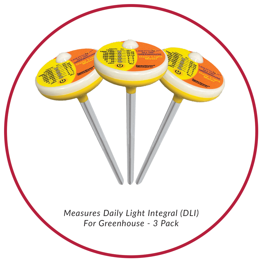LightScout DLI100 měřiče denního světelného integrálu pro skleník, 3 ks