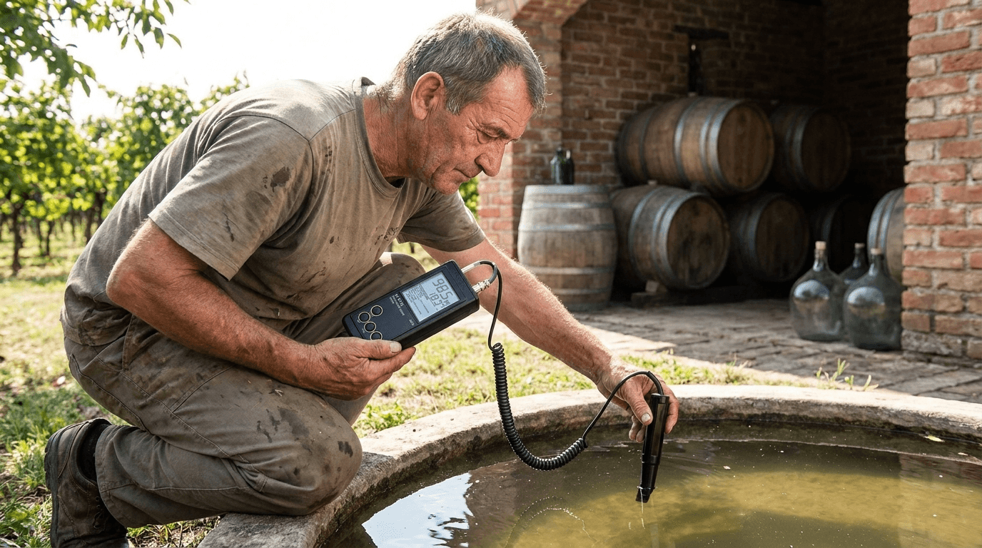 Měřič rozpuštěného kyslíku pro vinařství