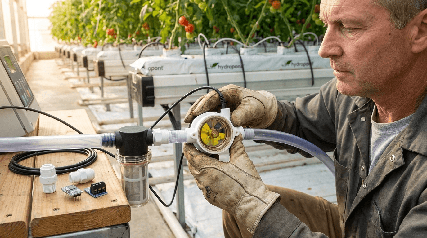 Průtokoměr 1/4 palce pro živné a laboratorní roztoky